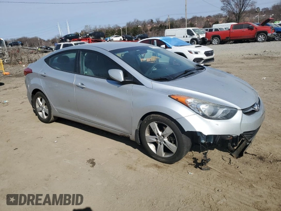 2013 Hyundai Elantra Limited with VIN 5NPDH4AE7DH195812, listed as a Copart auction lot 48744385 with 120,567 mi miles and Salvage Title. Bid and sale history available at DreamBid. Image 4.