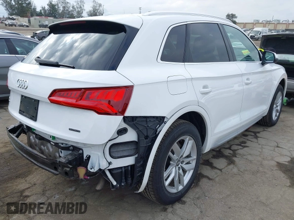 2020 Audi Q5 Premium with VIN WA1ANAFY3L2064383, listed as a IAAI auction lot 42100480 with 51,123 mi miles and . Bid and sale history available at DreamBid. Image 4.