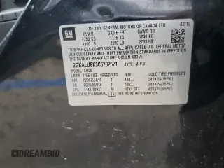 2012 GMC Terrain SLT-1 с VIN 2GKALUEK3C6282521, выставлен на аукционе Copart как лот 61192515 с пробегом 114 368 миль миль и Списание • Salvage title. История ставок и продаж доступна на DreamBid. Изображение 14.