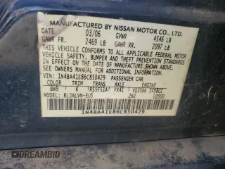 2006 Nissan Maxima 3.5 SE with VIN 1N4BA41E86C850429, listed as a Copart auction lot 47683615 with 137,776 mi miles and Salvage Title. Bid and sale history available at carsss.com. Image 13.