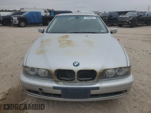 2003 BMW 5 Series 530iA with VIN WBADT63493CK36947, listed as a Copart auction lot 45966845 with 0 mi miles and Salvage Title. Bid and sale history available at carsss.com. Image 5.