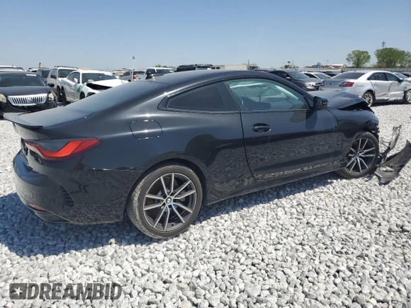 2022 BMW 4 Series 430i xDrive with VIN WBA73AP06NCH67486, listed as a Copart auction lot 51782045 with Not provided miles and Salvage title. Bid and sale history available at DreamBid. Image 3.