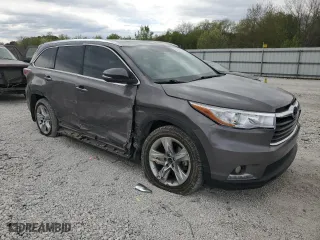 2015 Toyota Highlander Limited with VIN 5TDDKRFH9FS184714, listed as a Copart auction lot 50317275 with 160,481 mi miles and Salvage Title. Bid and sale history available at carsss.com. Image 4.