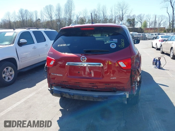 2017 Nissan Pathfinder SV with VIN 5N1DR2MM4HC681270, listed as a IAAI auction lot 41786327 with 61,724 mi miles. Bid and sale history available at carsss.com. Image 16.