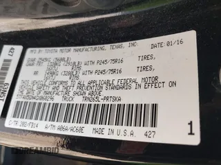2016 Toyota Tacoma SR5 with VIN 5TFAX5GN4GX060296, listed as a IAAI auction lot 42158554 with 219,859 mi miles and . Bid and sale history available at DreamBid. Image 9.