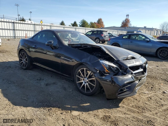 2018 Mercedes-Benz SLC with VIN WDDPK6GA1JF150391, listed as a Copart auction lot 76665964 with 26,099 mi miles and Salvage Title. Bid and sale history available at carsss.com. Image 4.