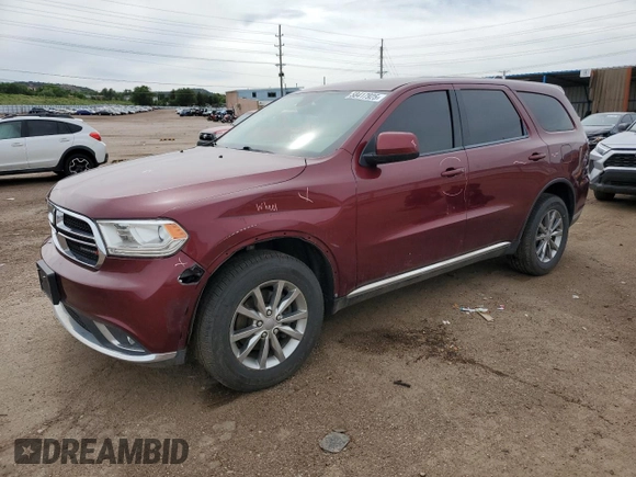 2018 Dodge Durango SXT with VIN 1C4RDJAG5JC372740, listed as a Copart auction lot 58417925 with 143,653 mi miles and Salvage title. Bid and sale history available at DreamBid. Image 1.