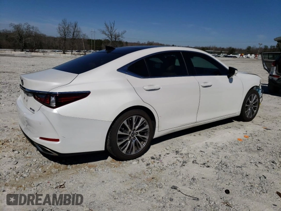 2020 Lexus ES with VIN 58ADZ1B18LU063593, listed as a Copart auction lot 46476125 with 77,273 mi miles and Salvage Title. Bid and sale history available at carsss.com. Image 3.