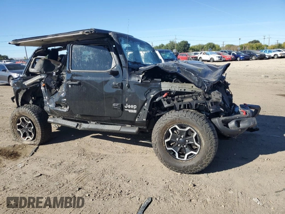 2020 Jeep Wrangler Unlimited Sport with VIN 1C4HJXDM8LW248682, listed as a Copart auction lot 72225934 with Not provided miles and Salvage title. Bid and sale history available at DreamBid. Image 4.