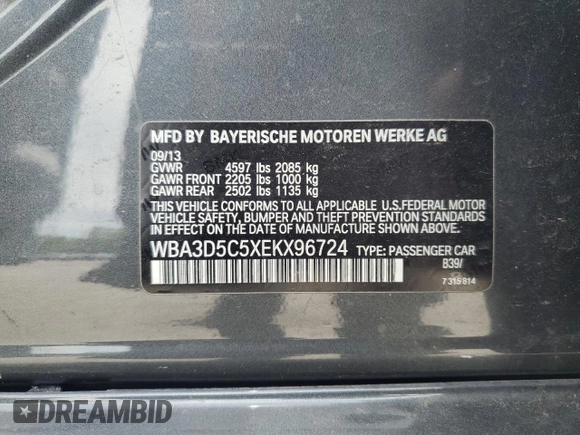 2014 BMW 3 Series 328d xDrive с VIN WBA3D5C5XEKX96724, выставлен на аукционе Copart как лот 58524375 с пробегом 90 688 миль миль и Списание • Salvage title. История ставок и продаж доступна на DreamBid. Изображение 12.
