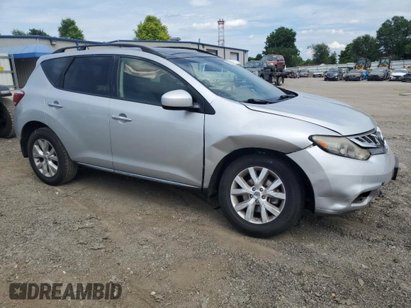 2014 Nissan Murano LE with VIN JN8AZ1MW6EW510473, listed as a Copart auction lot 60389974 with 105,038 mi miles and Salvage Title. Bid and sale history available at carsss.com. Image 4.