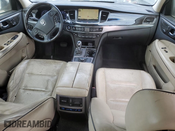 2015 Hyundai Equus Signature with VIN KMHGH4JH8FU095195, listed as a Copart auction lot 53468995 with 118,827 mi miles and Clean Title. Bid and sale history available at DreamBid. Image 8.