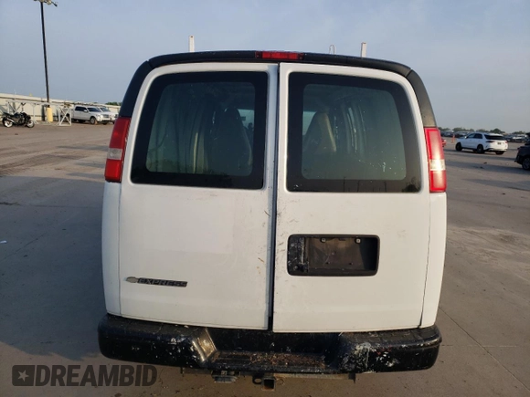 2018 Chevrolet Express Cargo Van with VIN 1GCWGAFG2J1202902, listed as a Copart auction lot 51270965 with 0 mi miles and Salvage Title. Bid and sale history available at carsss.com. Image 6.