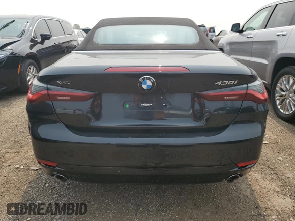 2024 BMW 4 Series 430i xDrive with VIN WBA43AT08RCN29375, listed as a Copart auction lot 60262705 with 38,993 mi miles and Clean title. Bid and sale history available at DreamBid. Image 6.