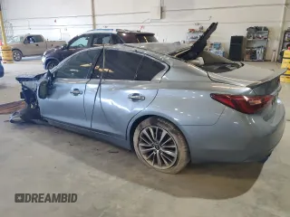 2018 Infiniti Q50 3.0t LUXE with VIN JN1EV7AP4JM364883, listed as a Copart auction lot 51528925 with 0 mi miles and Salvage Title. Bid and sale history available at carsss.com. Image 2.