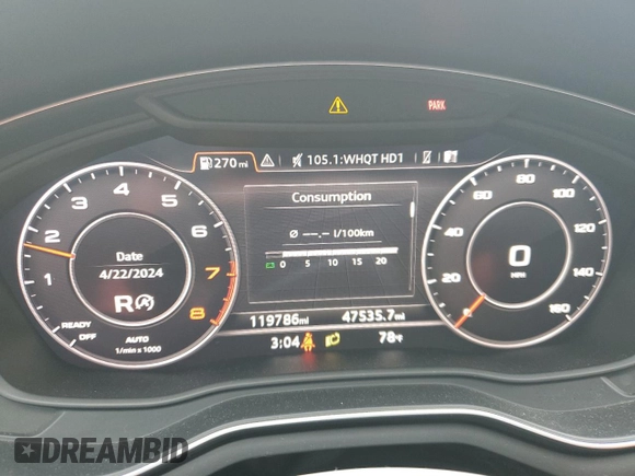 2018 Audi A5 Sportback Premium Plus with VIN WAUENCF55JA055144, listed as a Copart auction lot 50407034 with 119,786 mi miles and . Bid and sale history available at DreamBid. Image 9.