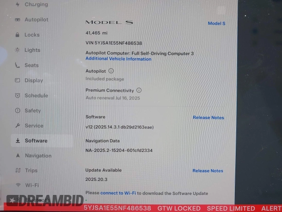 2022 Tesla Model S с VIN 5YJSA1E55NF486538, выставлен на аукционе IAAI как лот 42660966 с пробегом 41 465 миль миль и . История ставок и продаж доступна на DreamBid. Изображение 18.