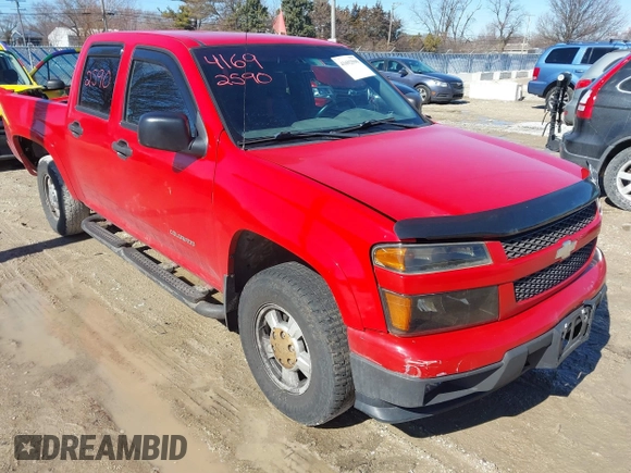 2005 Chevrolet Colorado 1SF LS Z71 with VIN 1GCDT136058133302, listed as a IAAI auction lot 41692590 with 167,071 mi miles. Bid and sale history available at carsss.com. Image 1.