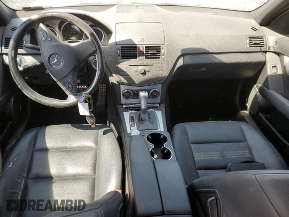 2009 Mercedes-Benz C-Class 3.0L Sport with VIN WDDGF81X59R085083, listed as a Copart auction lot 50717765 with 191,689 mi miles and Salvage Title. Bid and sale history available at carsss.com. Image 8.