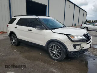2018 Ford Explorer Sport with VIN 1FM5K8GT2JGB78916, listed as a Copart auction lot 59414335 with 121,842 mi miles and Salvage title. Bid and sale history available at DreamBid. Image 4.