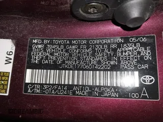 2006 Scion tC with VIN JTKDE177060142202, listed as a IAAI auction lot 41596442 with 161,486 mi miles. Bid and sale history available at carsss.com. Image 9.