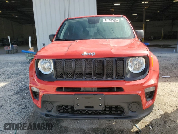 2021 Jeep Renegade Jeepster with VIN ZACNJCAB2MPM71178, listed as a Copart auction lot 47552355 with 18,210 mi miles and Salvage title. Bid and sale history available at DreamBid. Image 5.