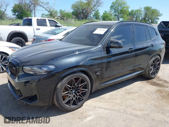 2022 BMW X3 M with VIN 5YM13EC04N9L89028, listed as a IAAI auction lot 42258087 with 23,240 mi miles and . Bid and sale history available at DreamBid. Image 2.