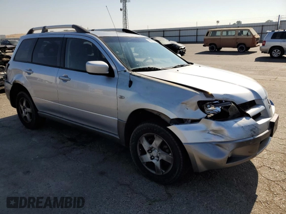 2004 Mitsubishi Outlander XLS with VIN JA4LX41F14U028546, listed as a Copart auction lot 63319084 with 169,105 mi miles and Salvage Title. Bid and sale history available at carsss.com. Image 4.