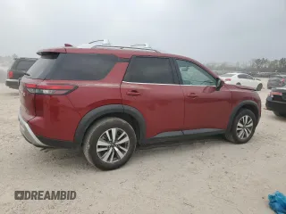 2023 Nissan Pathfinder SL with VIN 5N1DR3CA9PC225504, listed as a Copart auction lot 49184095 with 47,791 mi miles and Salvage title. Bid and sale history available at DreamBid. Image 3.