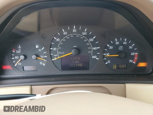 2001 Mercedes-Benz E-Class with VIN WDBJF65JX1B207667, listed as a Copart auction lot 50840565 with 182,249 mi miles and Clean Title. Bid and sale history available at carsss.com. Image 9.