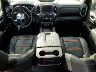 2021 GMC Sierra 1500 AT4 with VIN 1GTU9EET0MZ214429, listed as a Copart auction lot 48395165 with 0 mi miles and Salvage Title. Bid and sale history available at carsss.com. Image 8.