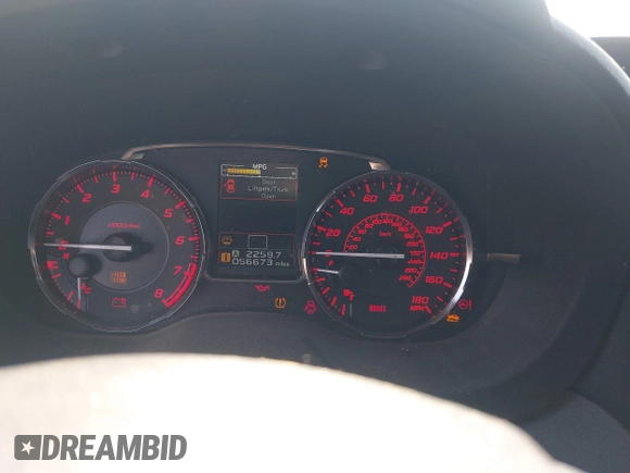 2015 Subaru WRX Premium with VIN JF1VA1D66F9819337, listed as a IAAI auction lot 42452261 with 56,673 mi miles and . Bid and sale history available at DreamBid. Image 7.