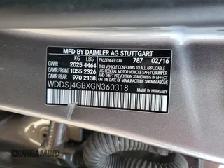 2016 Mercedes-Benz CLA with VIN WDDSJ4GBXGN360318, listed as a Copart auction lot 54303643 with 65,857 mi miles. Bid and sale history available at carsss.com. Image 14.