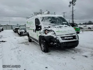2019 Ram ProMaster Cargo Van with VIN 3C6TRVAG2KE503235, listed as a Copart auction lot 85462974 with 87,051 mi miles and Salvage Title. Bid and sale history available at carsss.com. Image 10.