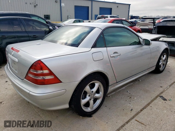 2003 Mercedes-Benz SLK 320 with VIN WDBKK65F73F284794, listed as a Copart auction lot 55833335 with 90,033 mi miles and Salvage title. Bid and sale history available at DreamBid. Image 3.