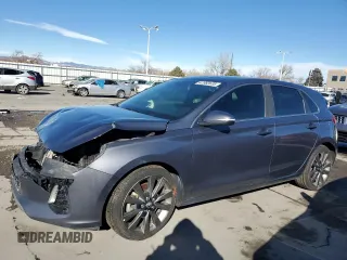 2018 Hyundai Elantra GT Sport with VIN KMHH55LC2JU014026, listed as a Copart auction lot 42982635 with 124,995 mi miles and Salvage Title. Bid and sale history available at carsss.com. Image 1.