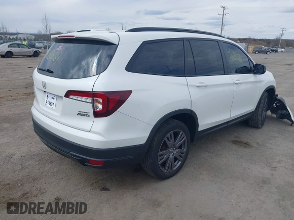 2022 Honda Pilot Sport with VIN 5FNYF6H3XNB037388, listed as a IAAI auction lot 41882581 with 53,540 mi miles and . Bid and sale history available at DreamBid. Image 4.