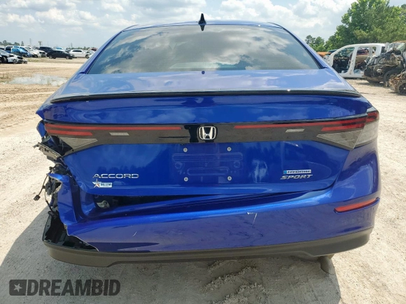 2023 Honda Accord Sport with VIN 1HGCY2F57PA039632, listed as a Copart auction lot 58580315 with Not provided miles and Salvage title. Bid and sale history available at DreamBid. Image 6.