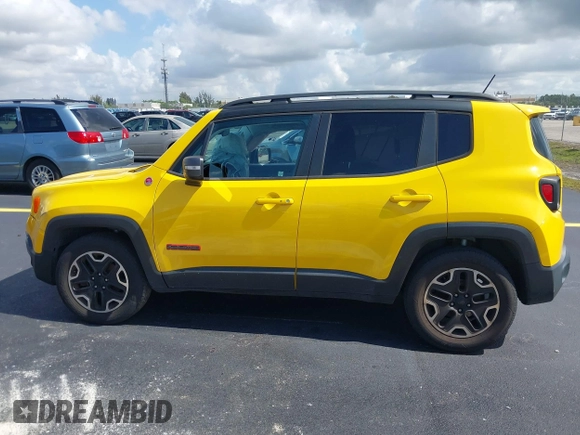 2017 Jeep Renegade Deserthawk with VIN ZACCJBCB3HPF81874, listed as a IAAI auction lot 42190315 with 51,694 mi miles and . Bid and sale history available at DreamBid. Image 14.