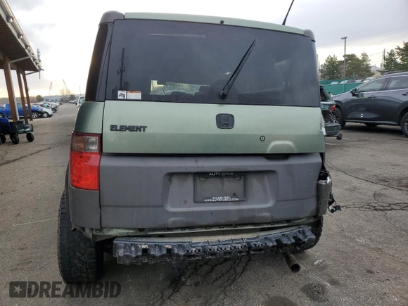 2005 Honda Element EX with VIN 5J6YH28615L020208, listed as a Copart auction lot 50817295 with 163,918 mi miles and Salvage Title. Bid and sale history available at DreamBid. Image 6.