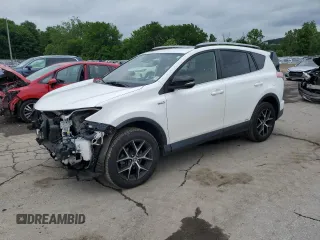2018 Toyota RAV4 Hybrid SE z VIN JTMJJREV1JD172042, wystawiony jako Copart lot #61418305 z przebiegiem 143 902 mil mil oraz Szkoda całkowita • Salvage title. Historia ofert i sprzedaży dostępna na DreamBid. Obrazek 1.