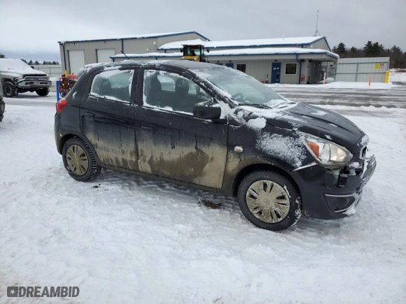 2019 Mitsubishi Mirage ES with VIN ML32A3HJ9KH012918, listed as a Copart auction lot 45253685 with 98,222 mi miles and Salvage Title. Bid and sale history available at carsss.com. Image 4.
