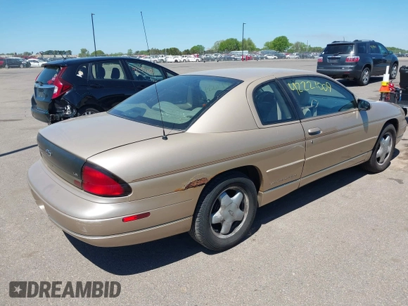 1999 Chevrolet Monte Carlo LS with VIN 2G1WW12M2X9288465, listed as a IAAI auction lot 42221009 with 62,218 mi miles and . Bid and sale history available at DreamBid. Image 4.
