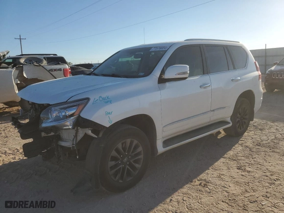 2018 Lexus GX with VIN JTJJM7FX0J5186954, listed as a Copart auction lot 77576654 with 76,636 mi miles and Salvage Title. Bid and sale history available at carsss.com. Image 1.