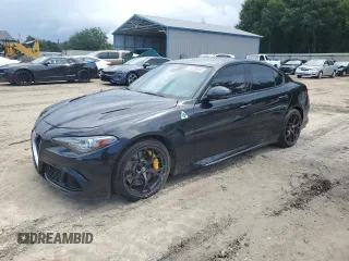 2020 Alfa Romeo Giulia Quadrifoglio with VIN ZARFAMEVXL7626742, listed as a Copart auction lot 72028684 with Not provided miles and Salvage title. Bid and sale history available at DreamBid. Image 1.