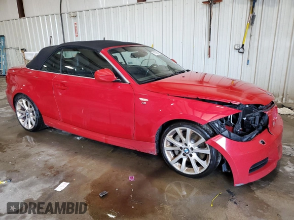 2012 BMW 1 Series 135i with VIN WBAUN7C55CVM26371, listed as a Copart auction lot 71600354 with Not provided miles and Salvage title. Bid and sale history available at DreamBid. Image 4.