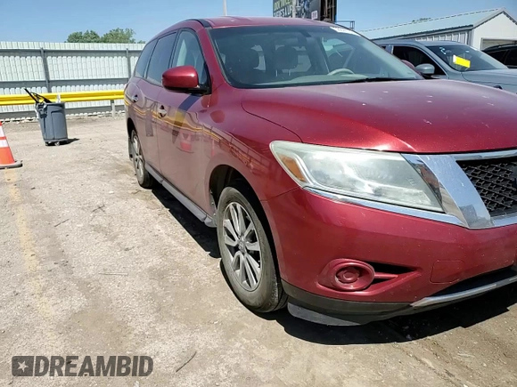 2014 Nissan Pathfinder S with VIN 5N1AR2MM4EC633105, listed as a Copart auction lot 56844185 with 217,994 mi miles and Salvage title. Bid and sale history available at DreamBid. Image 14.