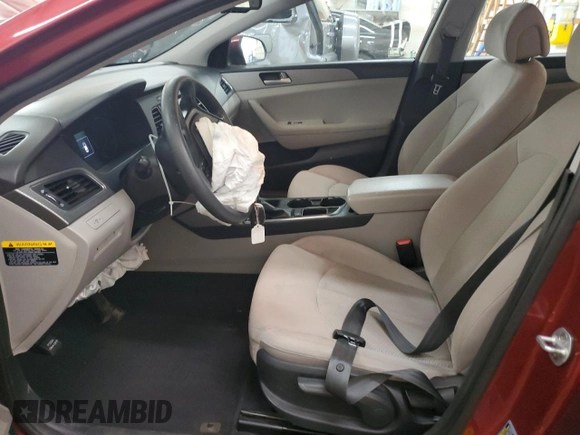 2016 Hyundai Sonata SE with VIN 5NPE24AF0GH376334, listed as a Copart auction lot 54157565 with 106,290 mi miles and Salvage Title. Bid and sale history available at carsss.com. Image 7.