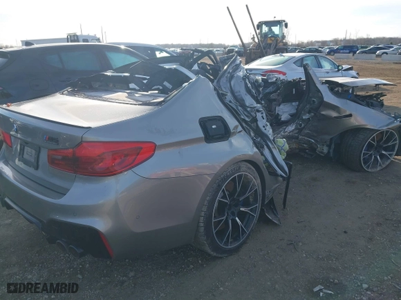 2019 BMW M5 Competition with VIN WBSJF0C58KB285959, listed as a IAAI auction lot 41867705 with 0 mi miles. Bid and sale history available at carsss.com. Image 4.