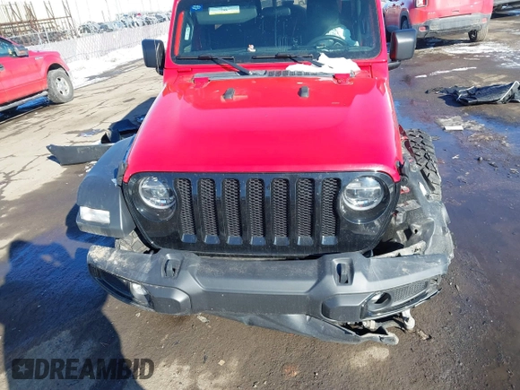 2021 Jeep Wrangler Unlimited Willys Sport with VIN 1C4HJXDG9MW754873, listed as a IAAI auction lot 41641167 with 25,410 mi miles and . Bid and sale history available at DreamBid. Image 12.
